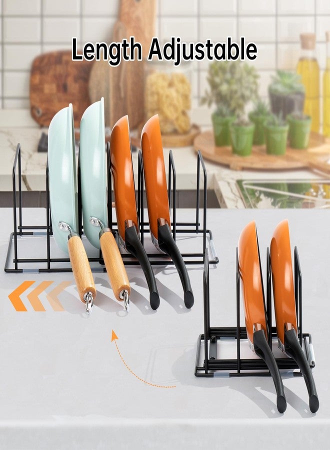Eyskutvjc Cutting Board Organizer, Adjustable Pot and Pan Organizer Rack, Kitchen Cabinet Holder for Cutting Board,Baking Tray, Cookie Sheet, Bakeware Organizer for Countertop - Image 3